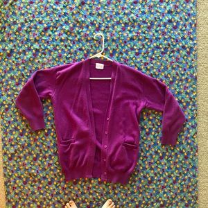 Purple wool cardigan